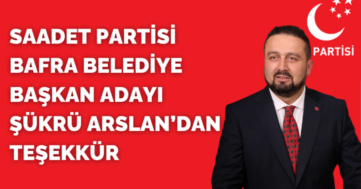 Şükrü Arslan’dan teşekkür