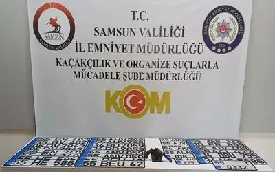 Samsun’da 20 araca ait 28 adet sahte plaka ele geçirildi

