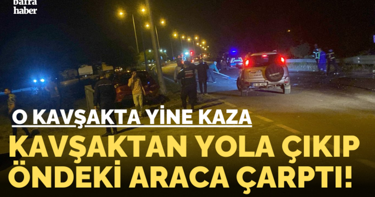 Bafra’da iki otomobil çarpıştı: 2 yaralı