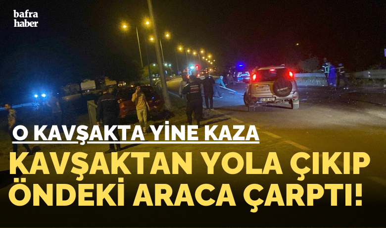 Bafra’da iki otomobil çarpıştı: 2 yaralı