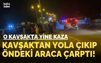 Bafra’da iki otomobil çarpıştı: 2 yaralı