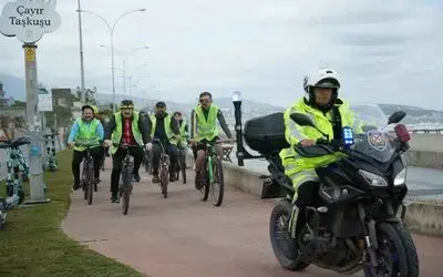 Sağlıklı yaşam için pedal çevirdiler
