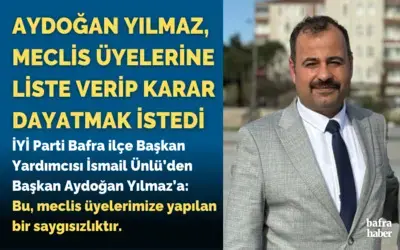 Aydoğan Yılmaz, Meclis Üyelerine Liste Verip Karar Dayatmak İstedi