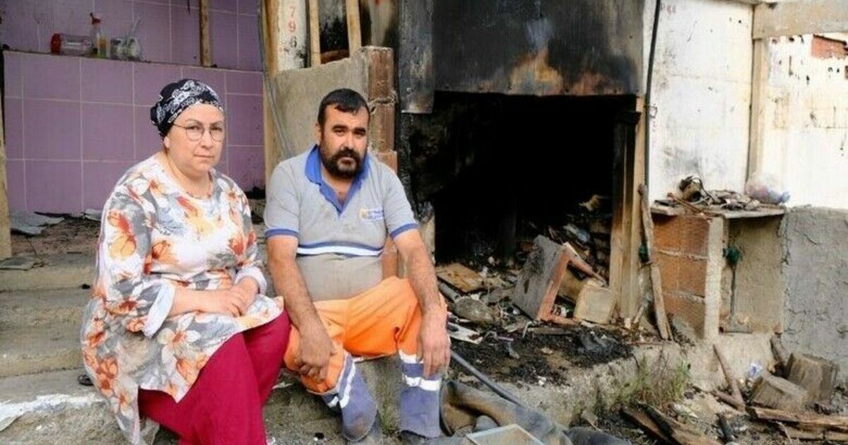 7 yıl önce elleriyle yaptıkları ev kül oldu