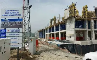 Samsun Adli Tıp Grup Başkanlığı binası inşaatı devam ediyor
