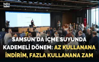 Samsun’da içme suyunda kademeli dönem: Az kullanana indirim, fazla kullanana zam