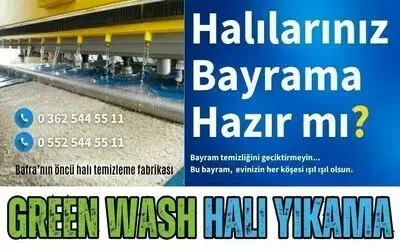 Bafra’nın Öncü Halı Yıkama Firması Green Wash Halı Yıkama