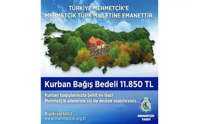 TSK Mehmetçik Vakfı’nın kurban bağış bedelleri belli oldu
