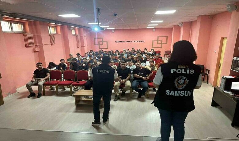 Samsun polisi yasa dışıbahis konusunda öğrencileri bilgilendirdi