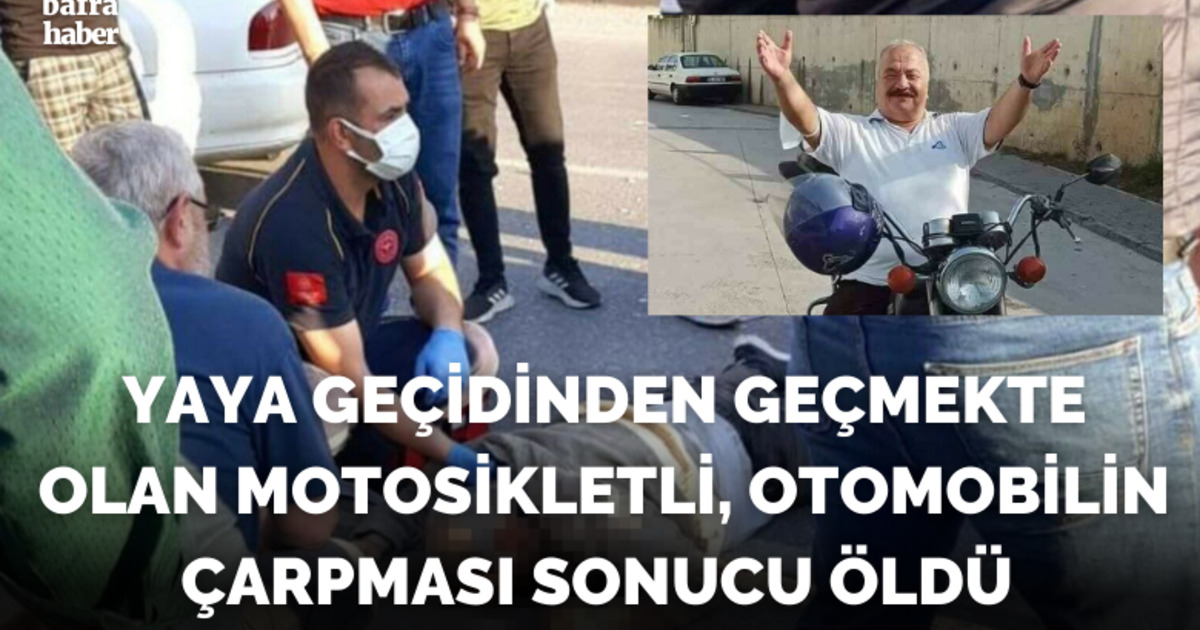 Otomobilin çarptığı motosiklet sürücüsü hayatını kaybetti