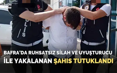 Ruhsatsız silah ve uyuşturucuyla yakalanan şahsa gözaltı