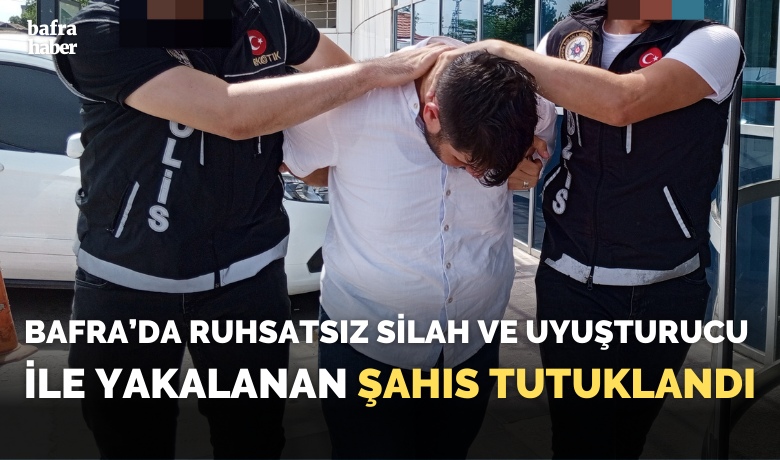 Ruhsatsız silah veuyuşturucuyla yakalanan şahsa gözaltı