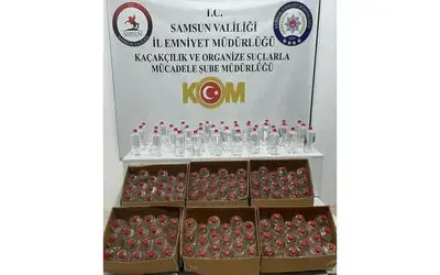 Samsun’da 198 litre etil alkol ele geçirildi

