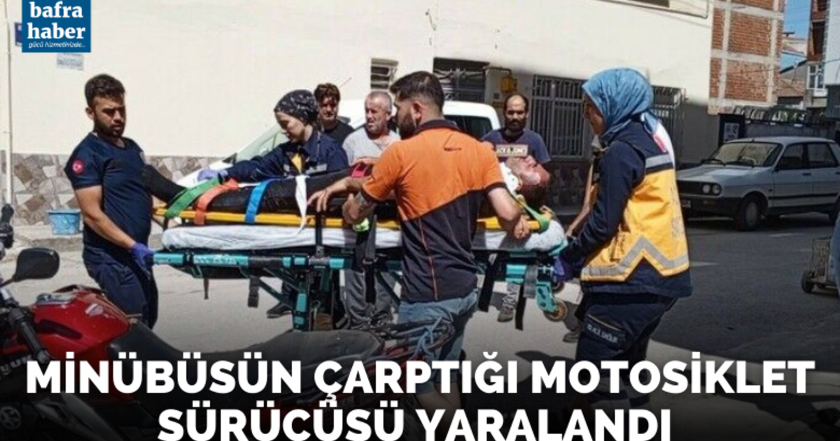 Minibüsün Çarptığı Motosiklet Sürücüsü Yaralandı