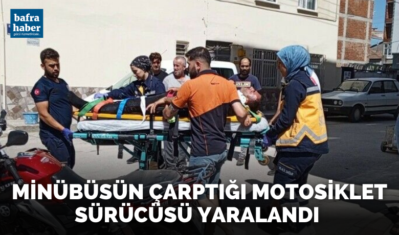 Minibüs ile motosiklet çarpıştı: 1 yaralı