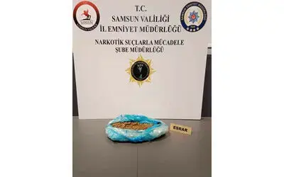 Samsun’da 665 gram esrar ele geçirildi
