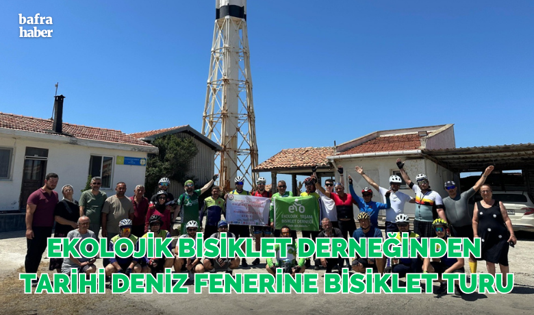 Tarihi deniz fenerine bisiklet turu