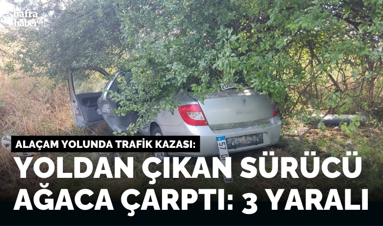 Otomobil ağaca çarptı: 3 yaralı