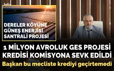 1 Milyon Avroluk Ges Projesi Kredisi Komisyona Sevk Edildi