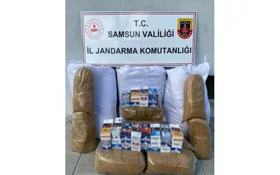 Samsun’da kaçak tütün ve makaron ele geçirildi
