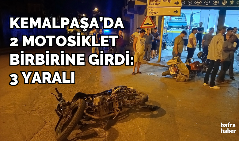 2 motosiklet çarpıştı: 3 yaralı