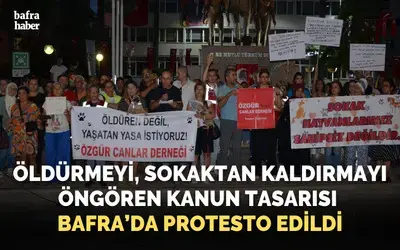 Sokak Hayvanlarını Öldürmeyi Öngören Kanun Bafra’da Protesto Edildi