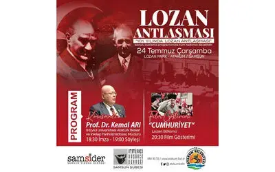 Atakum Belediyesi’nden Lozan’ın 101. yıl dönümüne özel program
