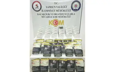 Samsun’da 21 bin 600 adet gümrük kaçağı makaron ele geçirildi
