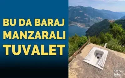 Bu da baraj manzaralı tuvalet