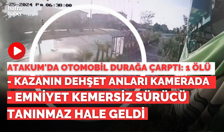 Otomobil durağa çarptı: 1 ölü