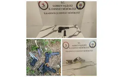 4 ruhsatsız tabanca ele geçirildi
