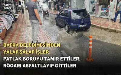 Bafra Belediyesinden Yalap Şalap İşler