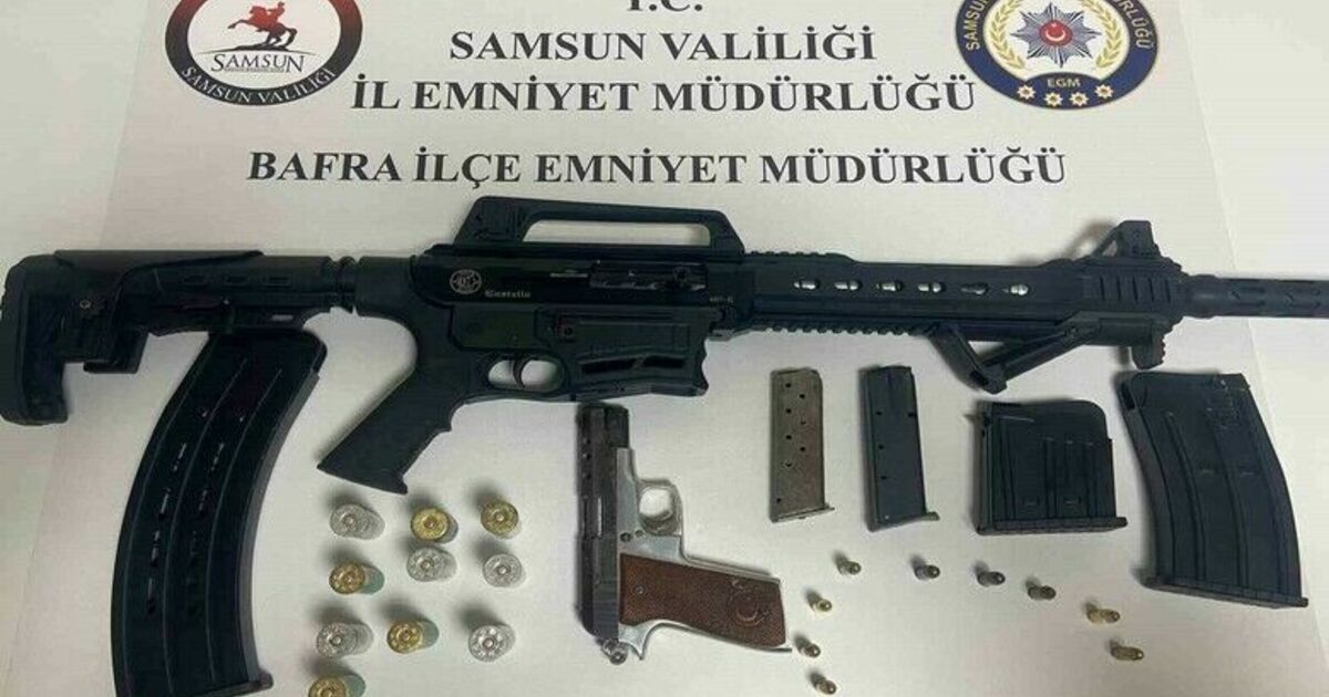 Bafra'da dayısını tehdit eden yeğene gözaltı