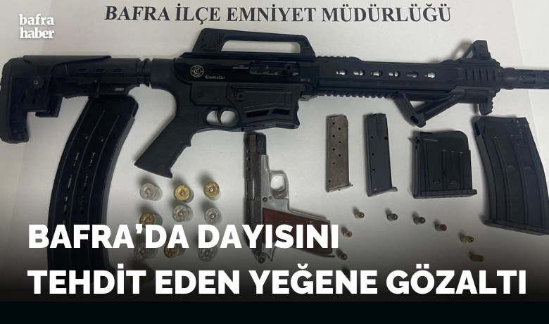Dayısını tehdit eden yeğene gözaltı
