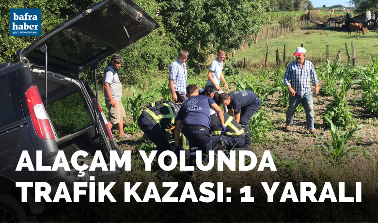 Hafif ticari araç sulamakanalına devrildi: 1 ağır yaralı
