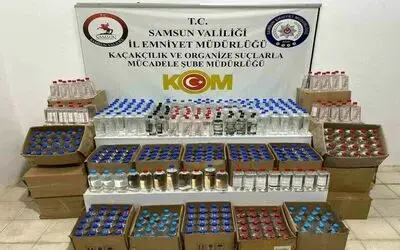 Samsun’da 774 litre etil alkol ele geçirildi
