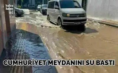 Cumhuriyet Meydanını Su Bastı 