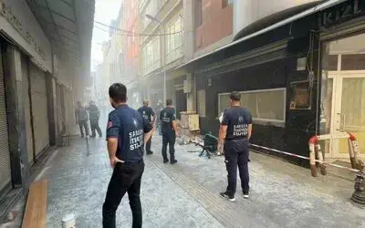 Samsun’da iş yeri yangını
