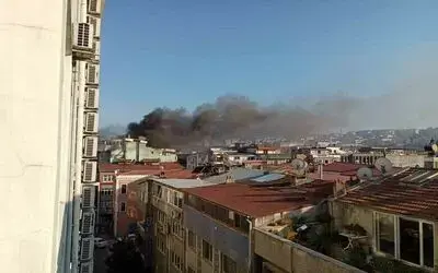 Otel yemekhanesinde yangın
