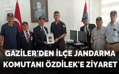 Gaziler'den İlçe Jandarma Komutanı Özdilek'e Ziyaret