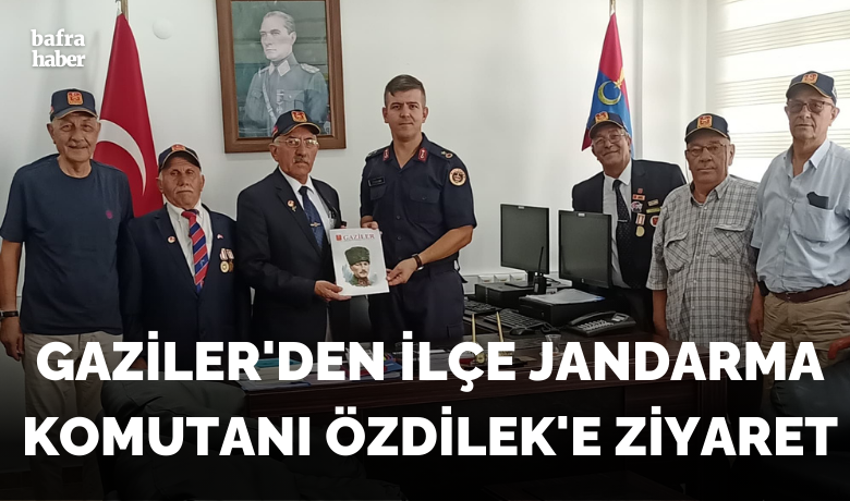 Gaziler'den İlçe Jandarma Komutanı Özdilek'e Ziyaret