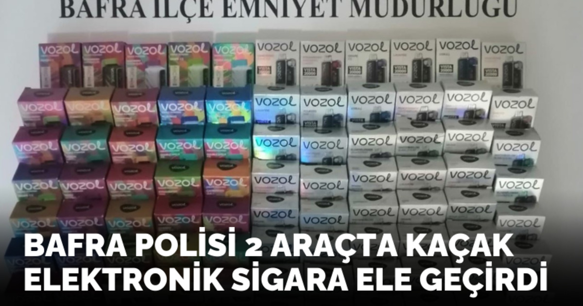 Bafra'da 156 adet kaçak elektronik sigara ele geçirildi