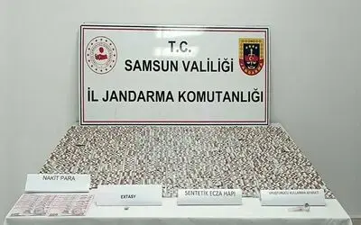 Samsun’da 6 bin 309 adet sentetik ecza ele geçirildi
