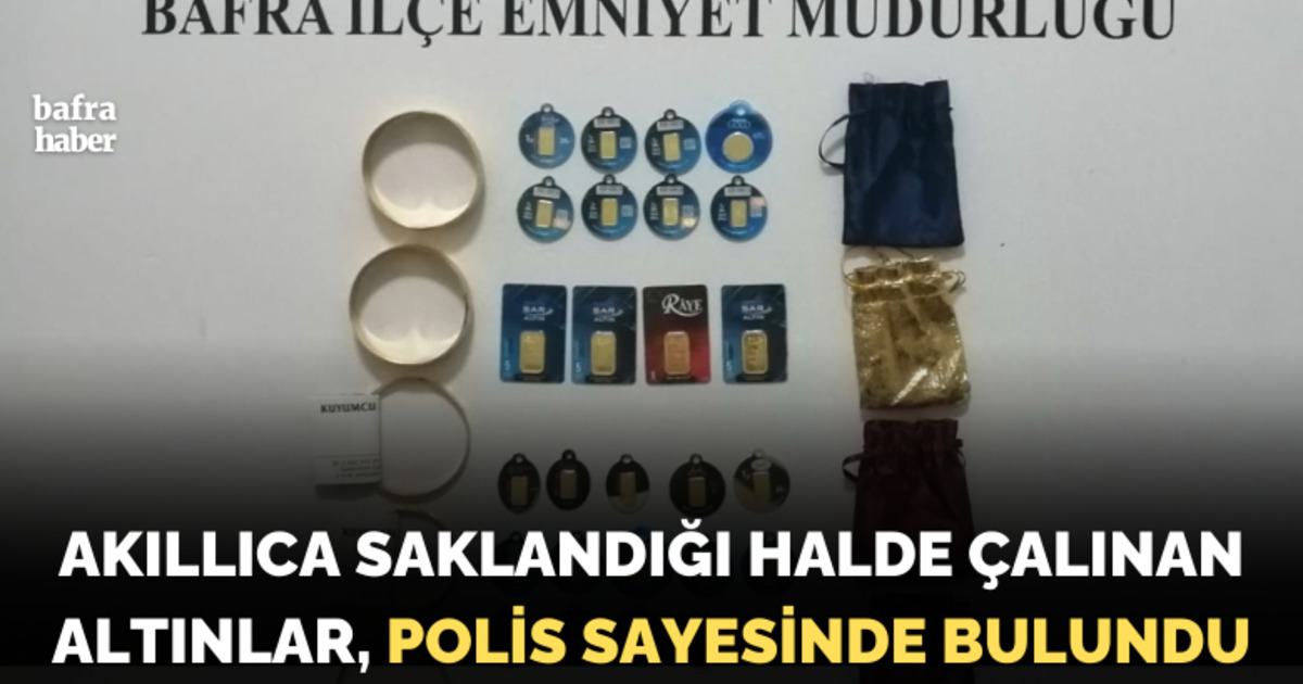 Akıllıca saklandığı halde çalınan altınlar polis sayesinde bulundu