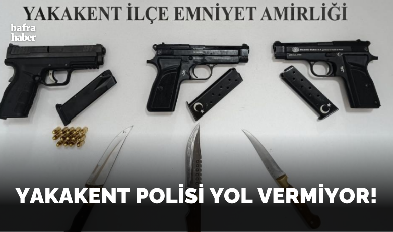 3 ruhsatsız silah ele geçirildi