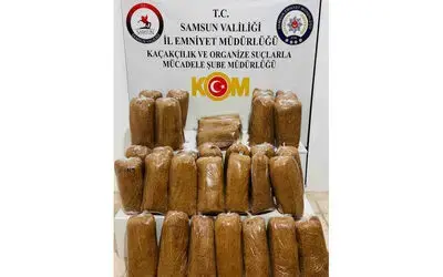 Samsun’da 180 kilo kaçak tütün ele geçirildi
