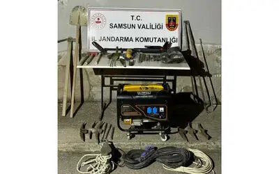 Samsun’da 4 kişi kaçak kazı yaparken yakalandı
