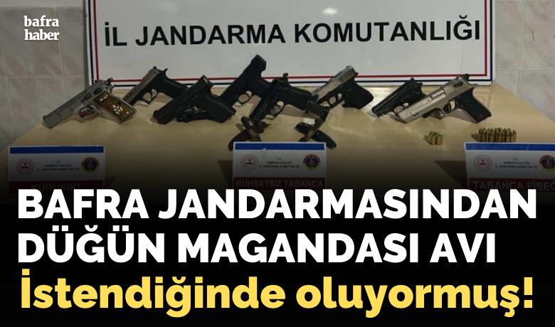 Düğünde silahla havaya ateş açan6 kişi jandarma tarafından yakalandı