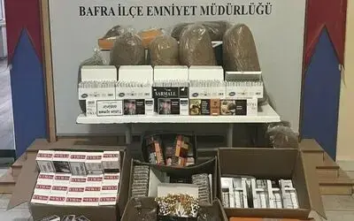Bafra’da kaçak tütün ve makaron ele geçirildi