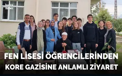 Fen Lisesi Öğrencilerinden Kore Gazisine Anlamlı Ziyaret